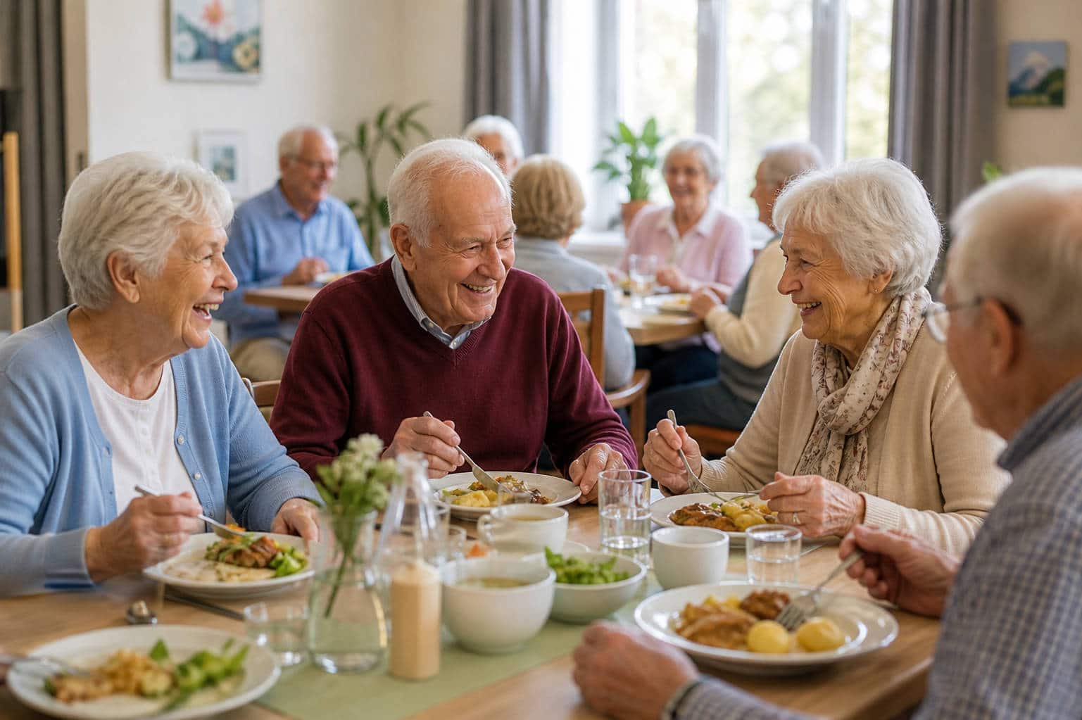 Gemeinsames Essen in Tagespflege JuLI in Chemnitz